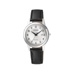 Montre Citizen femme solaire acier cuir noir - vue 1