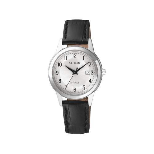 Montre Citizen femme solaire acier cuir noir