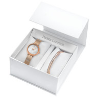 Montre Pierre Lannier coffret femme acier rose