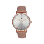 Montre Yonger et Bresson femme acier rose cuir - vue 1