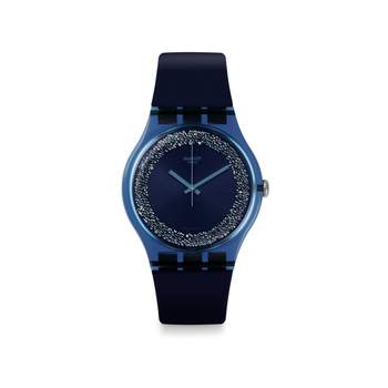 Swatch Blusparkles dameshorloge van siliconen