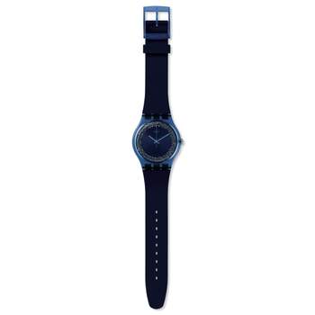 Swatch Blusparkles dameshorloge van siliconen