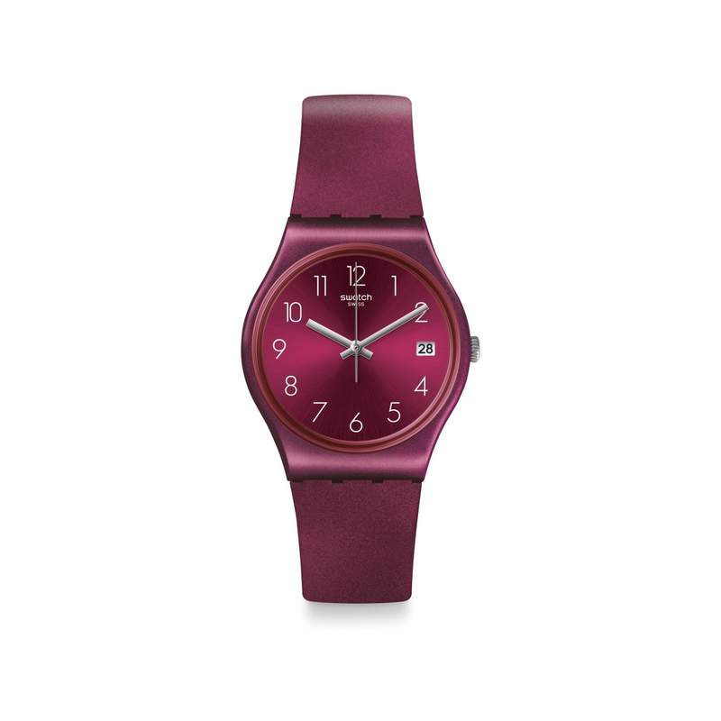 Montre Swatch Redbaya femme silicone rouge - vue 1