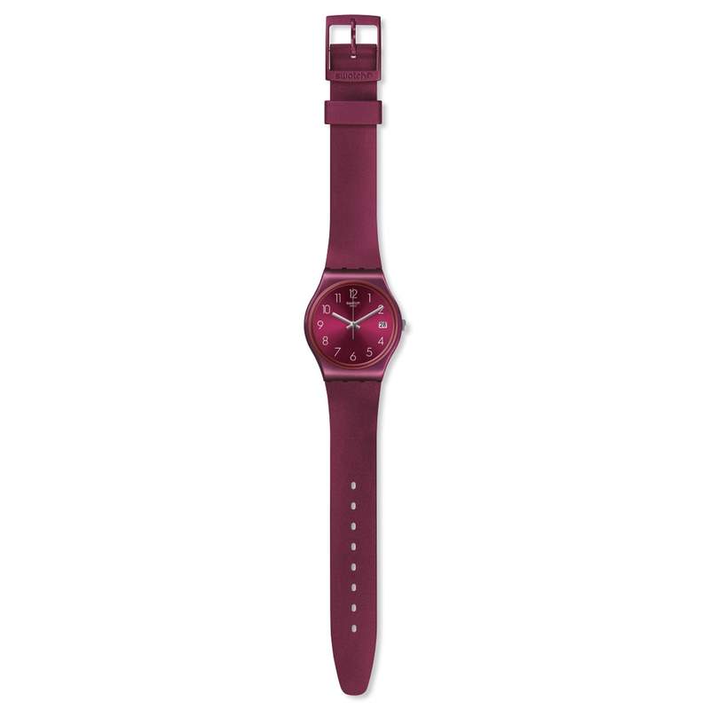Montre Swatch Redbaya femme silicone rouge - vue D1