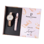 Coffret montre Pierre Lannier femme acier rose - vue 1