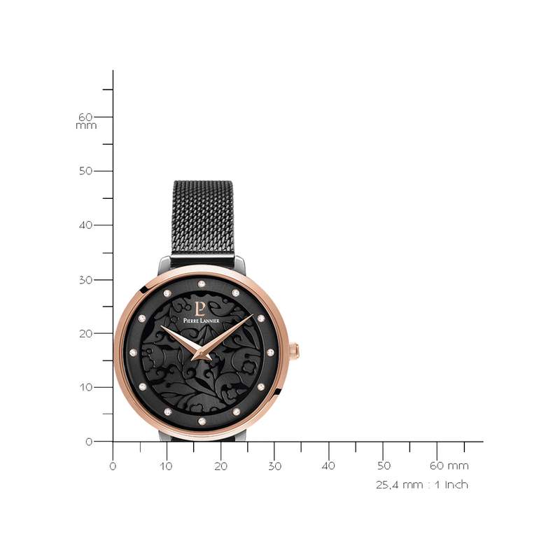 Montre Pierre Lannier femme acier doré rose - vue D2