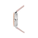 Montre Pierre Lannier femme automatique acier bracelet cuir rose - vue 2