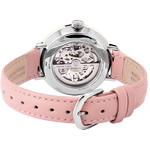 Montre Pierre Lannier femme automatique acier bracelet cuir rose - vue 3