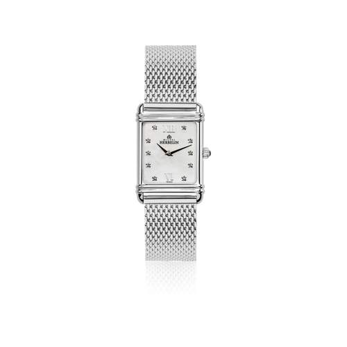 Montre hHerbelin femme acier nacre