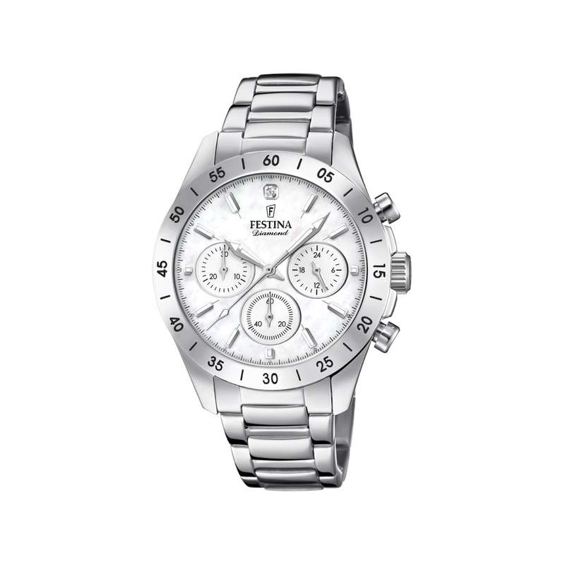 Montre Festina femme chronographe acier - vue 1