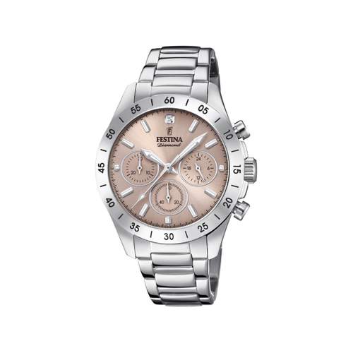 Festina women's steel chronograph watch