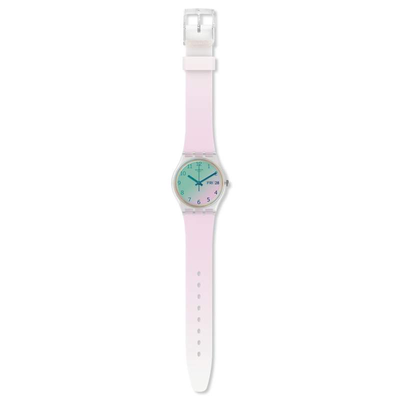 Montre Swatch transformation femme silicone rose - vue D1