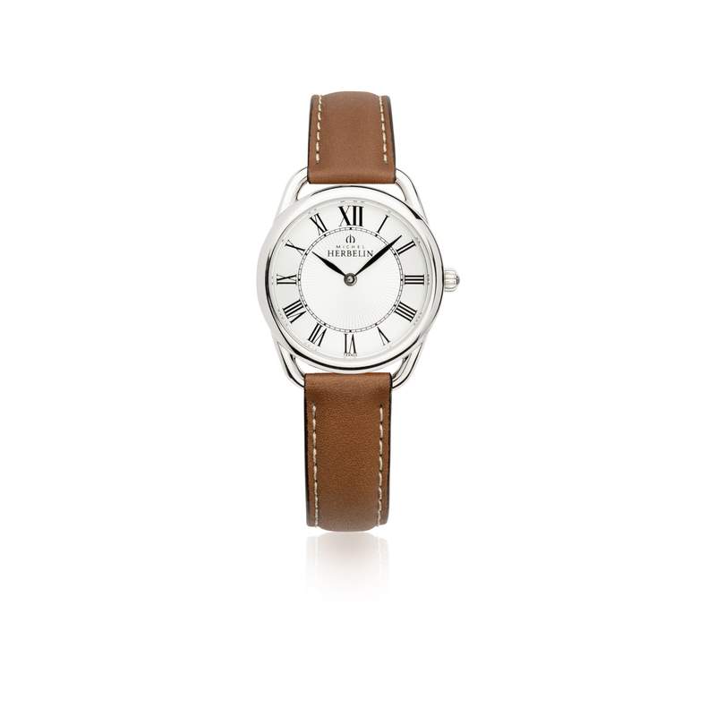 Montre Herbelin femme acier cuir marron - vue 1
