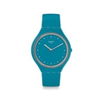Montre Swatch mixte silicone couleur turquoise - vue 1