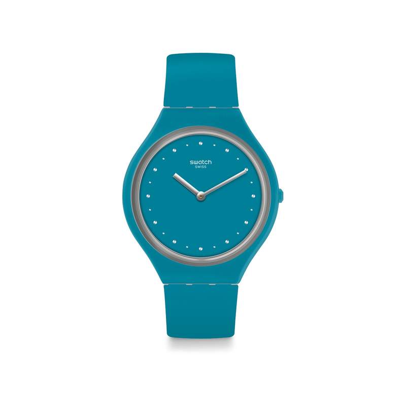 Montre Swatch mixte silicone couleur turquoise - vue 1