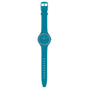 Swatch mixed silicone turquoise watch