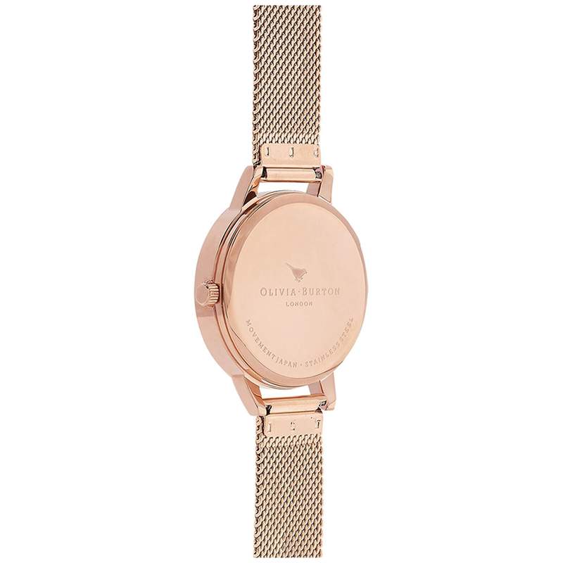 Montre Olivia Burton femme acier doré rose - vue 3
