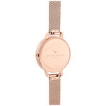 Montre Olivia Burton femme acier rose milanais - vue 3