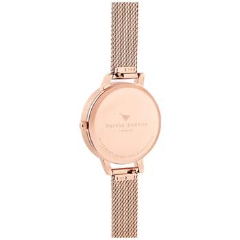 Montre Olivia Burton femme acier rose milanais