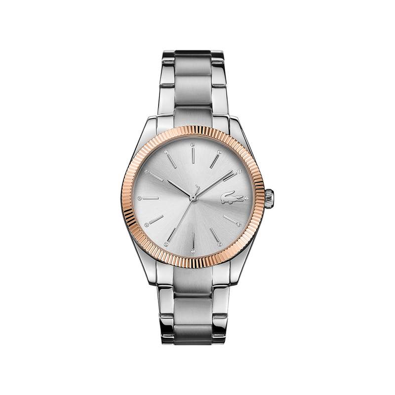 Montre Lacoste femme acier bicolore rose - vue 1