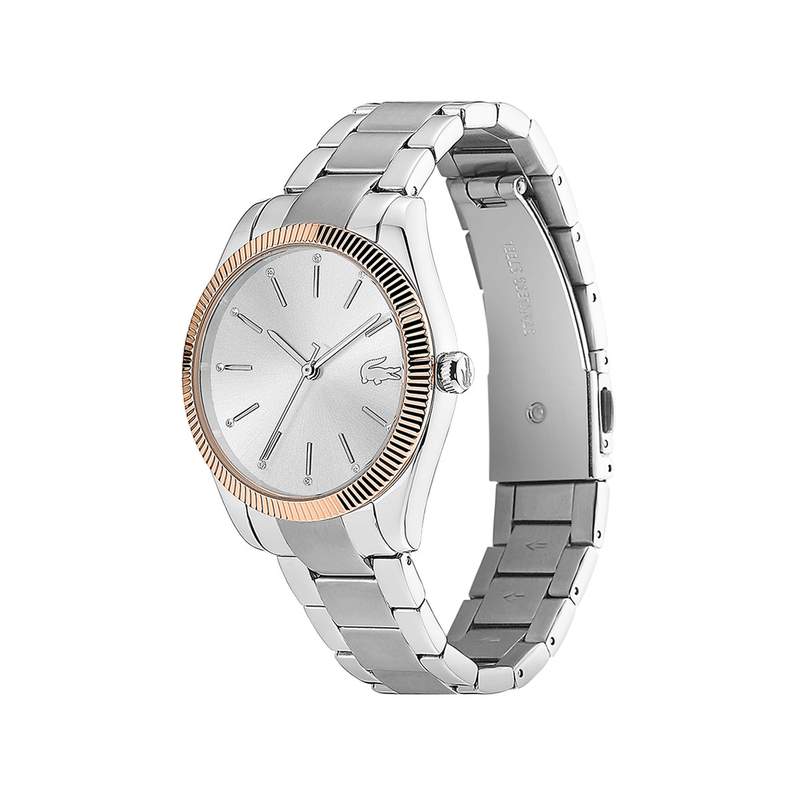 Montre Lacoste femme acier bicolore rose - vue 2