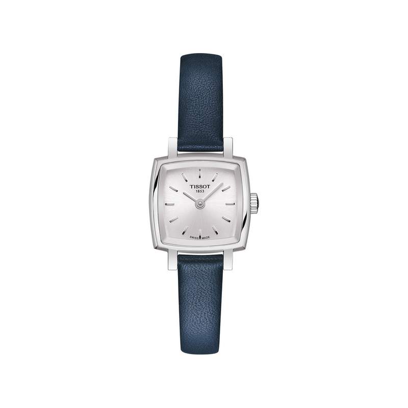 Montre Tissot femme acier cuir bleu - vue 1