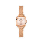 Montre Tissot femme acier doré rose milanais - vue 1