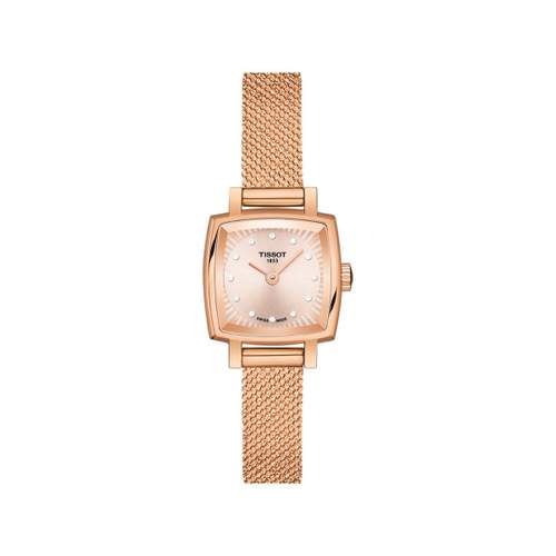 Montre Tissot femme acier doré rose milanais