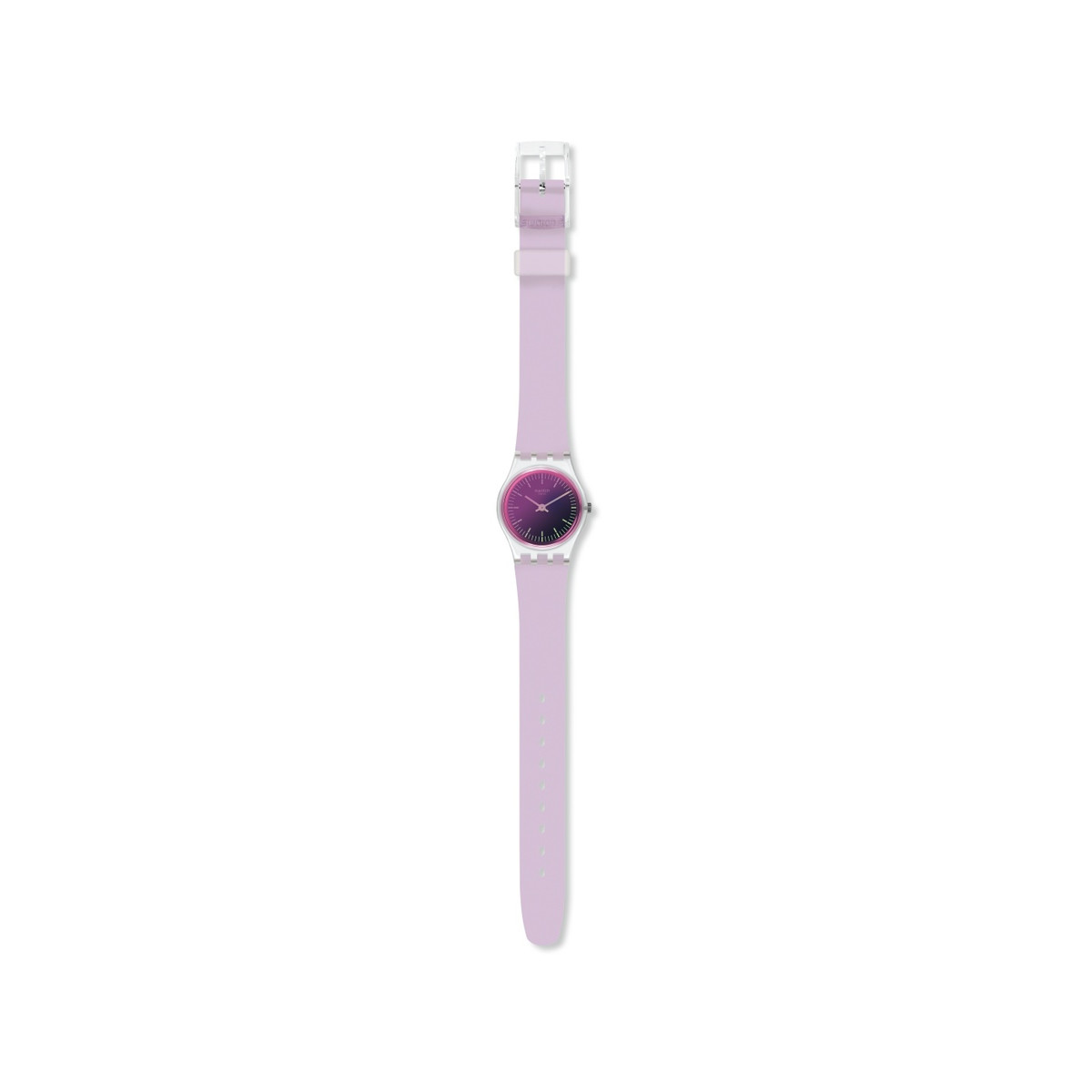 Montre Swatch mixte plastique silicone violet - vue 2