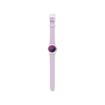 Swatch gemengd plastic silicone paars horloge