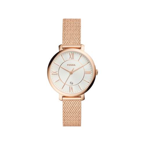 Montre Fossil femme acier doré rose milanais