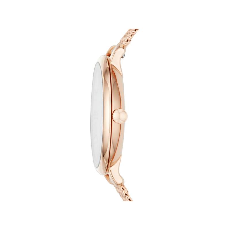 Montre Fossil femme acier doré rose milanais - vue 2