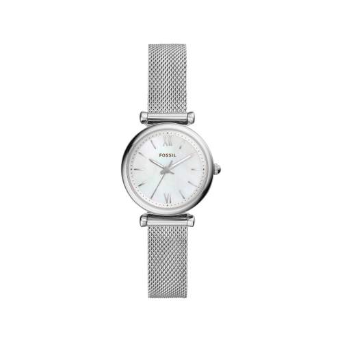 Montre Fossil femme acier chromé milanais