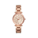 Montre Fossil femme acier doré rose - vue 1