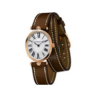 Montre F. constant femme plaque or rose cuir