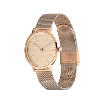 Montre Lacoste femme acier doré rose milanais