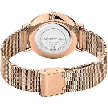 Montre Lacoste femme acier doré rose milanais