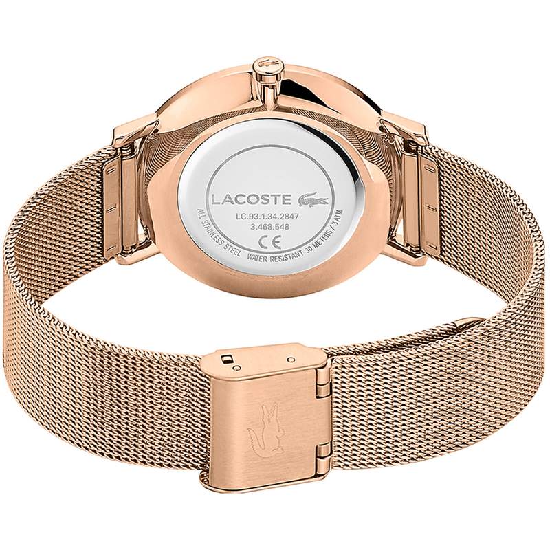 Montre Lacoste femme acier doré rose milanais - vue 3