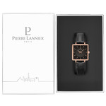 Montre Pierre Lannier femme acier doré rose cuir - vue D1