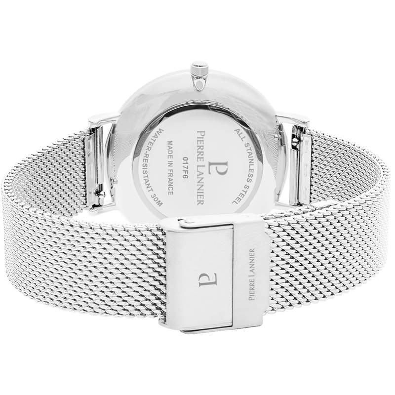 Montre Pierre Lannier femme acier chromé milanais - vue 3
