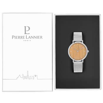 Pierre Lannier women's chrome steel Milanese watch