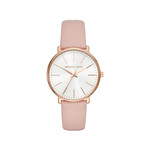 Montre Michael Kors femme acier doré rose cuir - vue 1