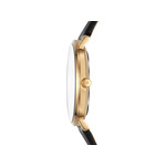Montre Michael Kors femme acier doré cuir noir - vue 2