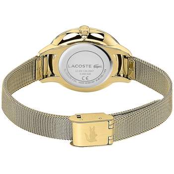 Montre Lacoste femme acier doré jaune milanais