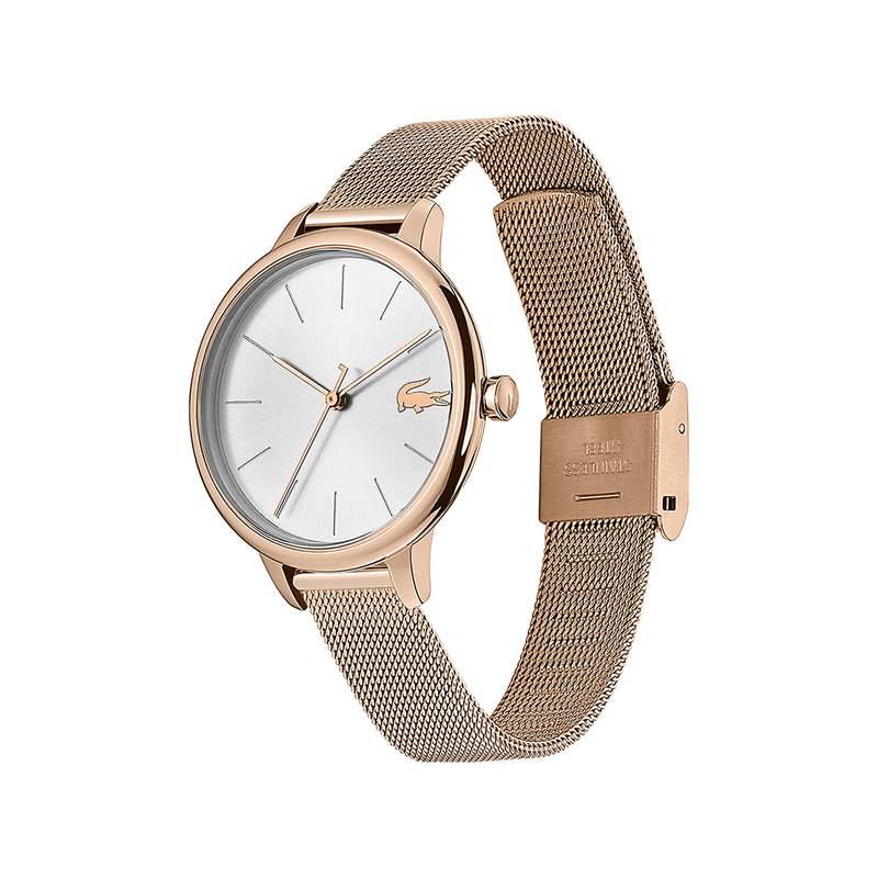 Montre Lacoste femme acier doré rose milanais - vue 2