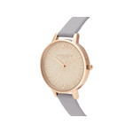 Montre Olivia Burton femme acier doré rose cuir - vue 2