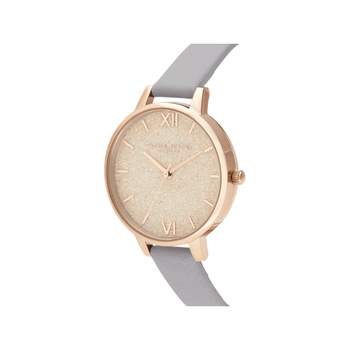 Montre Olivia Burton femme acier doré rose cuir