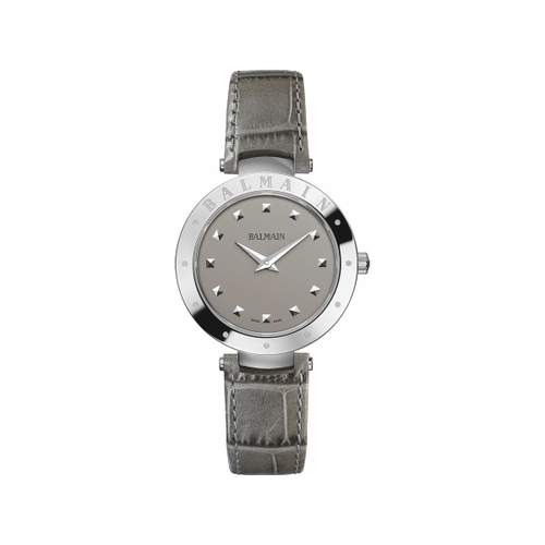 Montre Balmain femme acier cuir gris