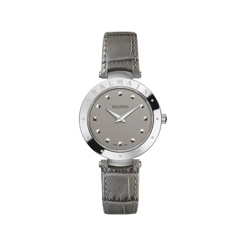 Montre Balmain femme acier cuir gris - vue 1