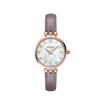 Montre Balmain femme acier doré rose cuir violet - vue 1